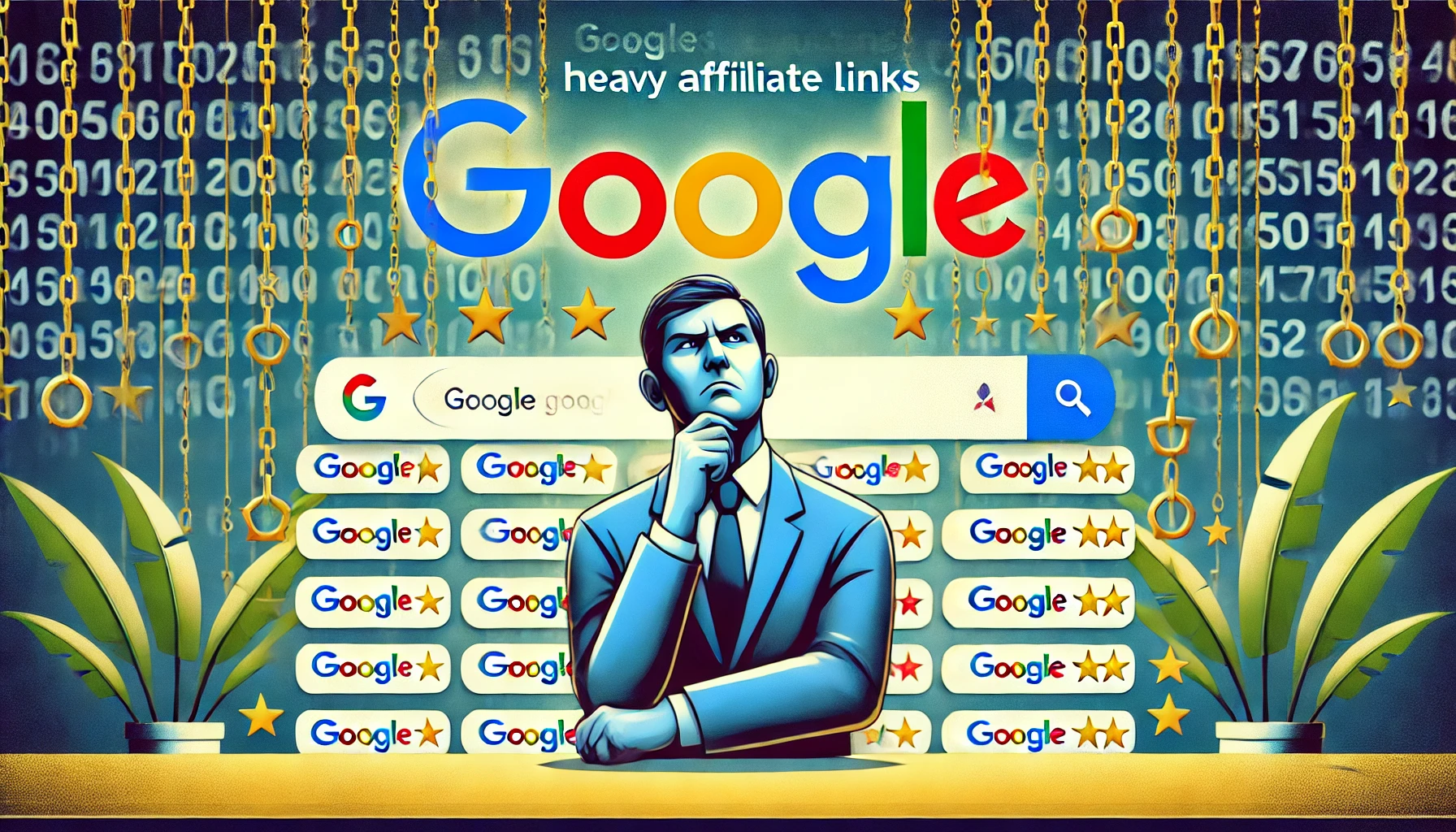 Heavy affiliate links with Google blog banner