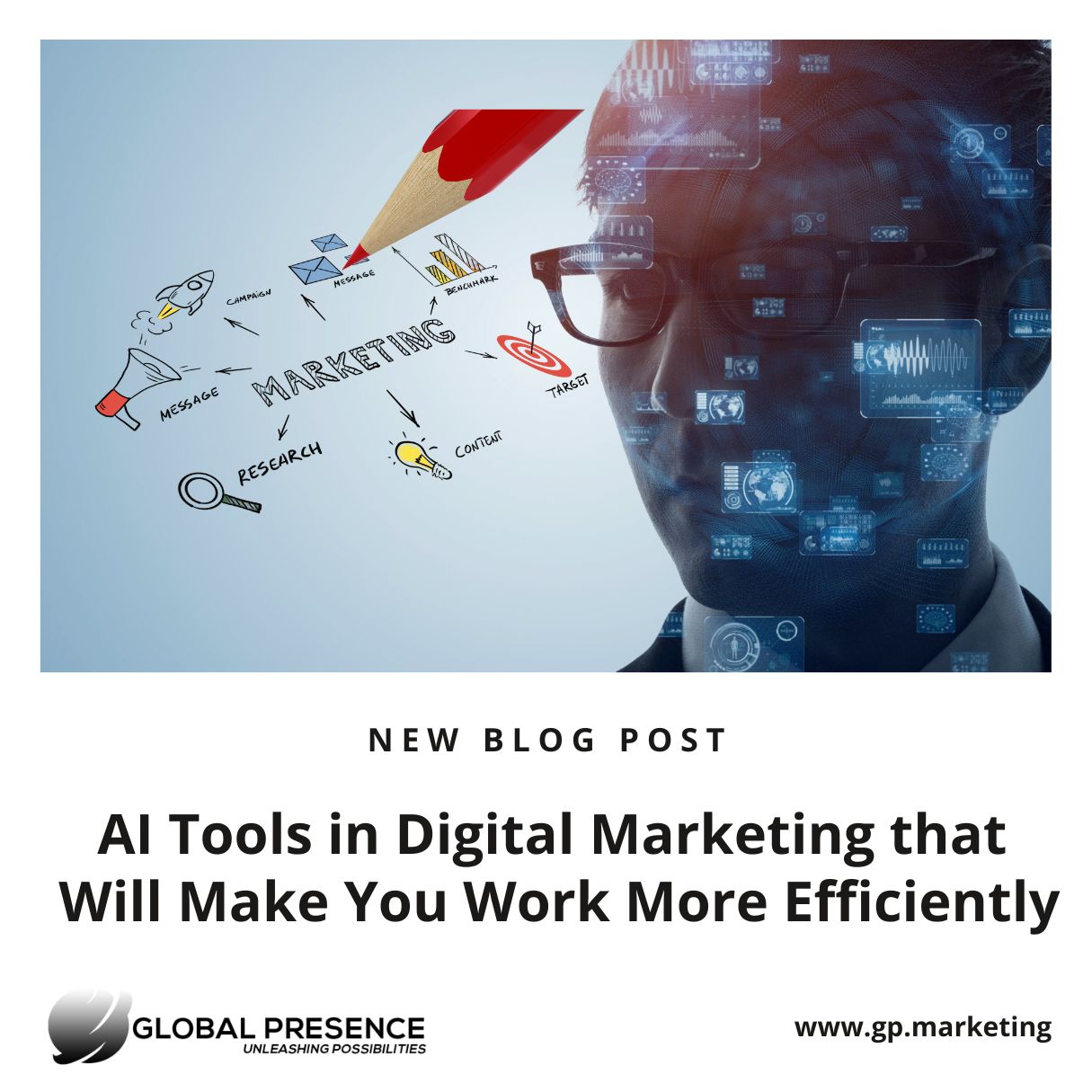 AI Tools in Digital Marketing that  Will Make You Work More Efficiently blog banner